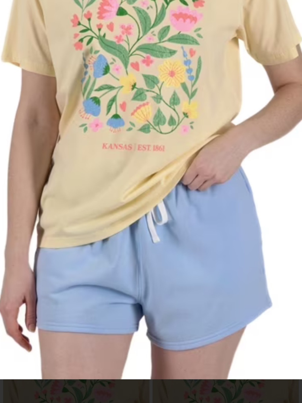 State of Mind Light Blue Elastic Waist Women’s Shorts